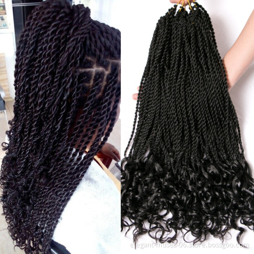 Loop Crochet Bohemian Box Braids Two Tone synthetic Hair Extension Afro Kinky Twist Crochet hair